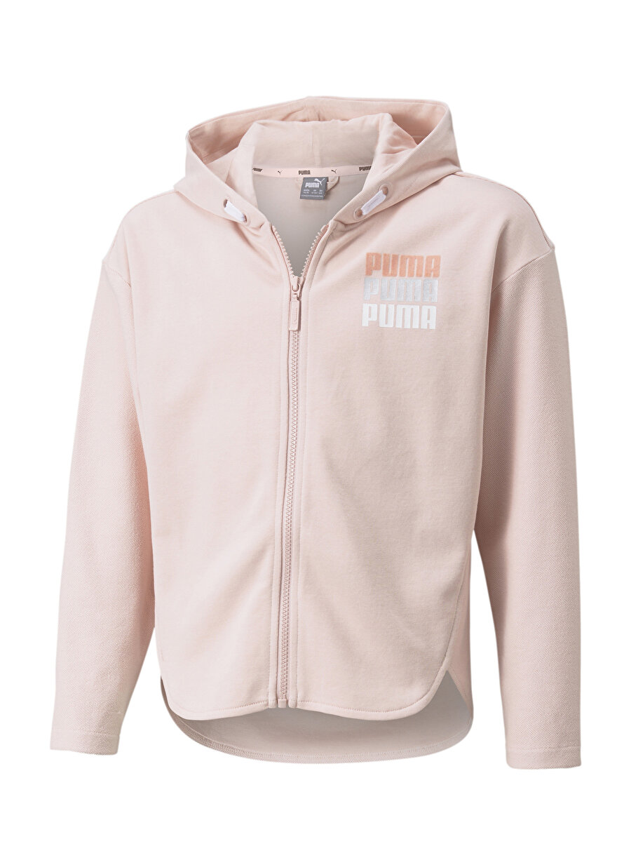 Puma Düz Kız Çocuk Pembe Sweatshirt 58923836 Alpha Full-Zip Jacket