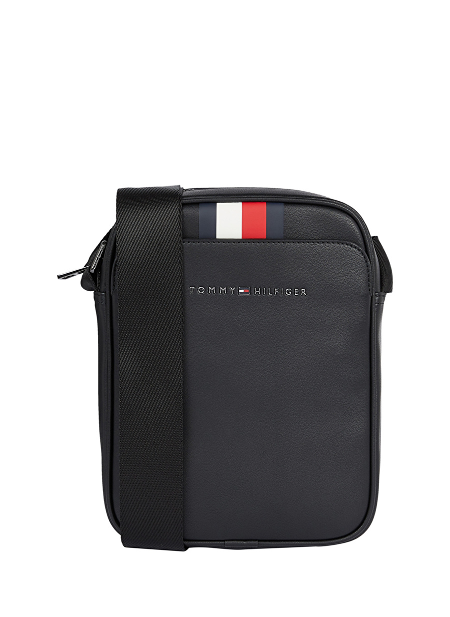 Tommy Hilfiger Poliüretan Siyah Erkek Postacı Çantası MIDTOWN PU MINI REPORTER