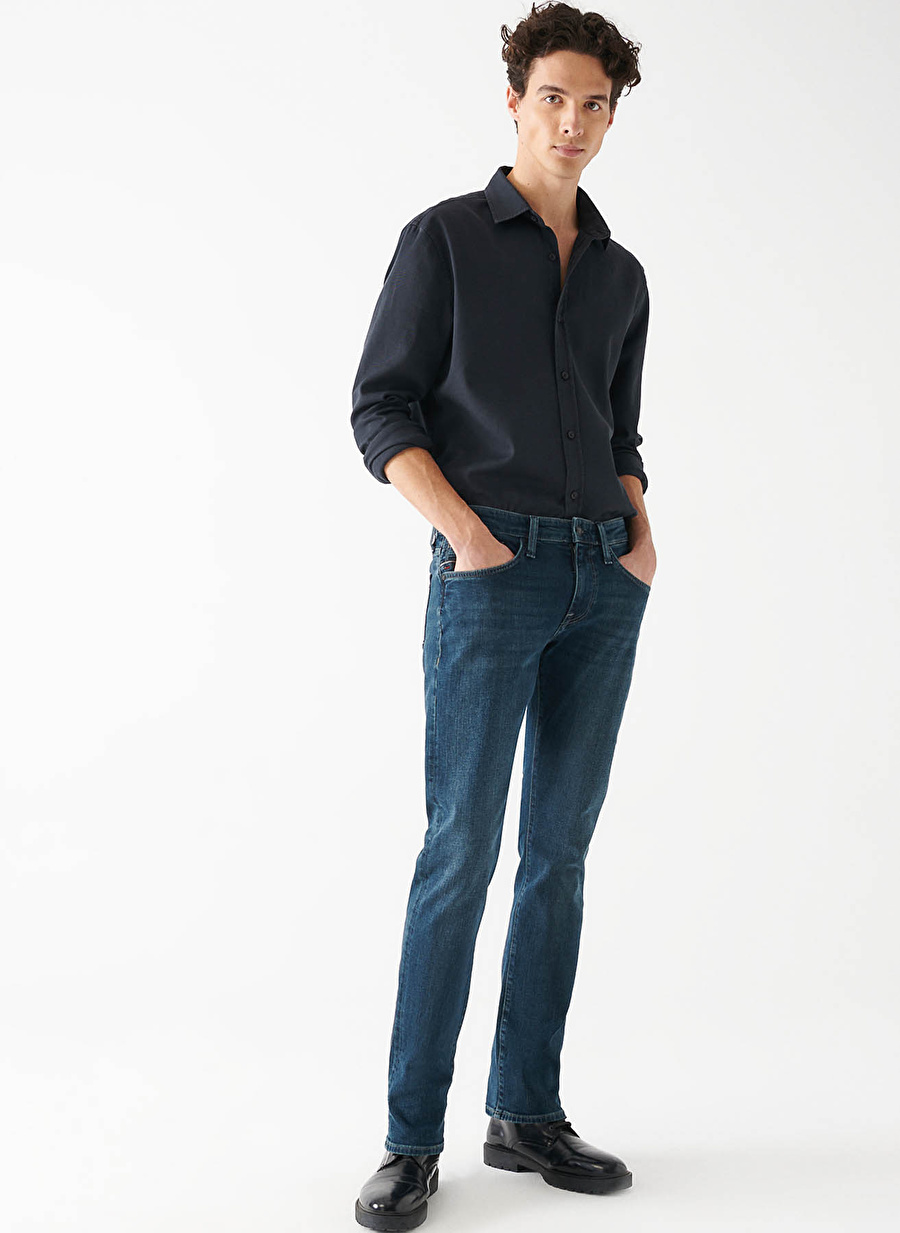 Mavi Normal Bel Slim Straight Erkek Denim Pantolon M0035134468_MARCUS