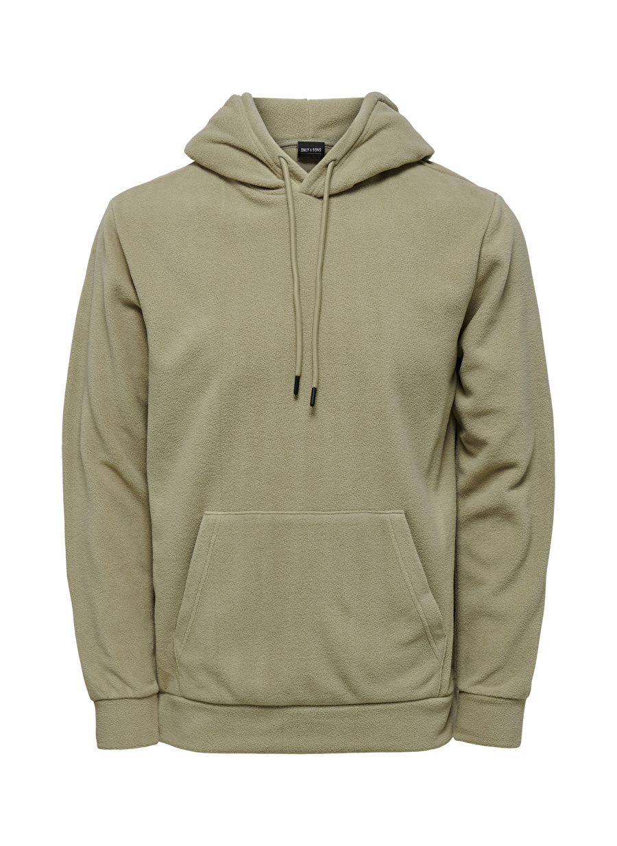 Only & Sons Kapüşon Yaka Gri Erkek Sweatshırt 22022626_ONSNIKOLAI REG FLEECE HOOD