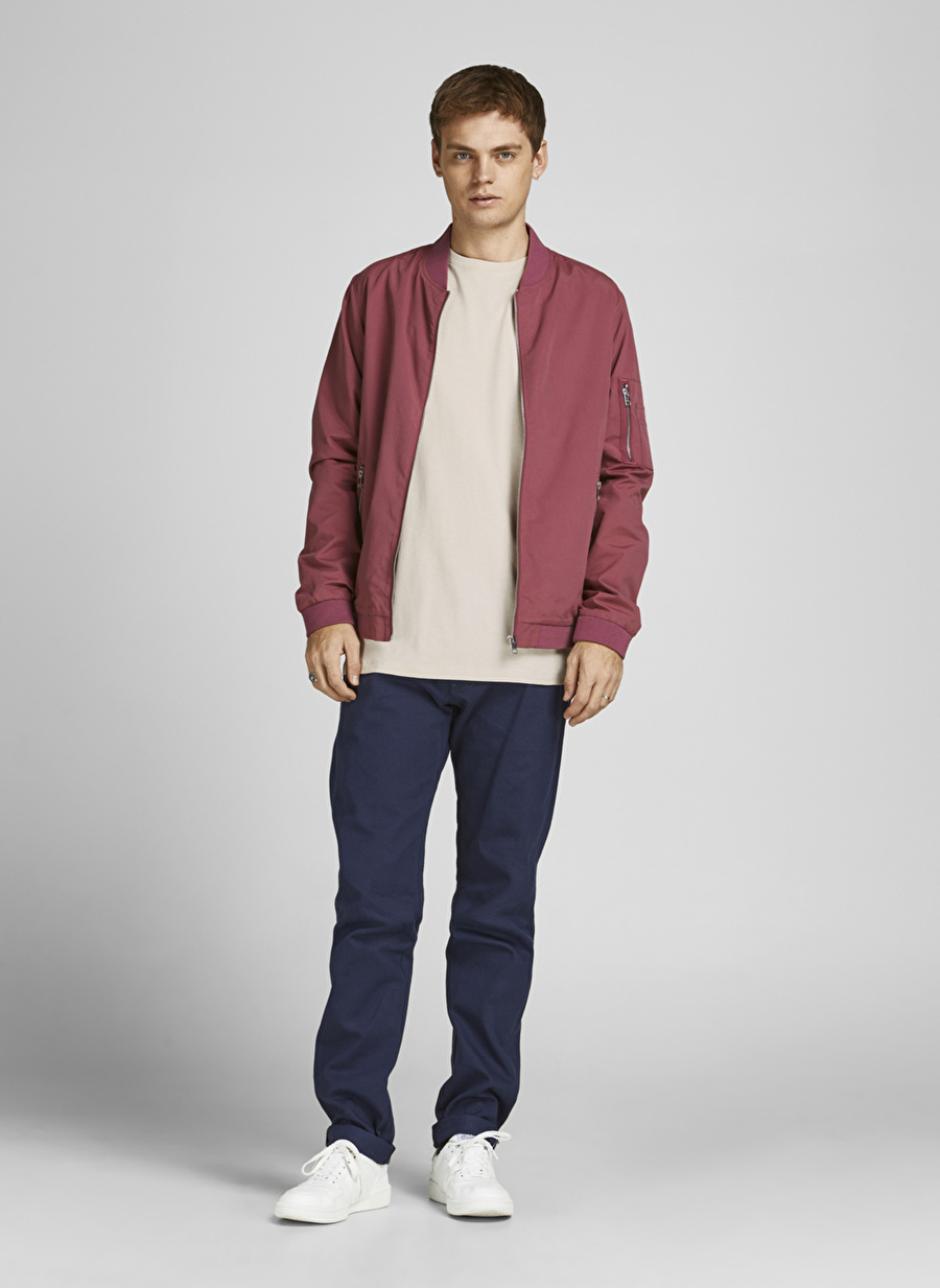 Jack & Jones Bisiklet Yaka Düz Bej Erkek T-Shirt 12156101_JJEORGANIC BASIC TEE SS O-_6