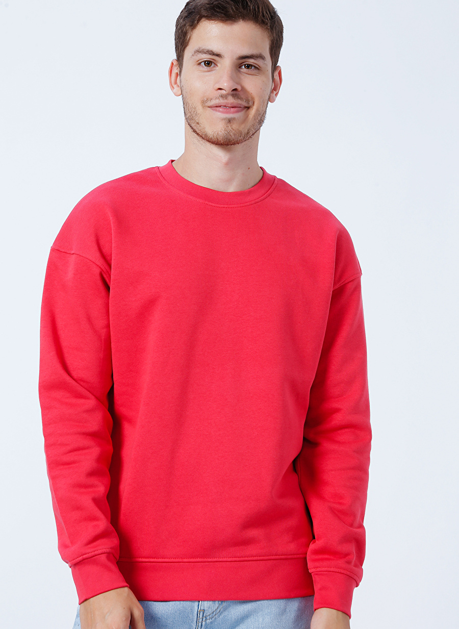 Jack & Jones Bisiklet Yaka Kırmızı Erkek Sweatshırt 12186363_JORBRINK SWEAT CREW NECK