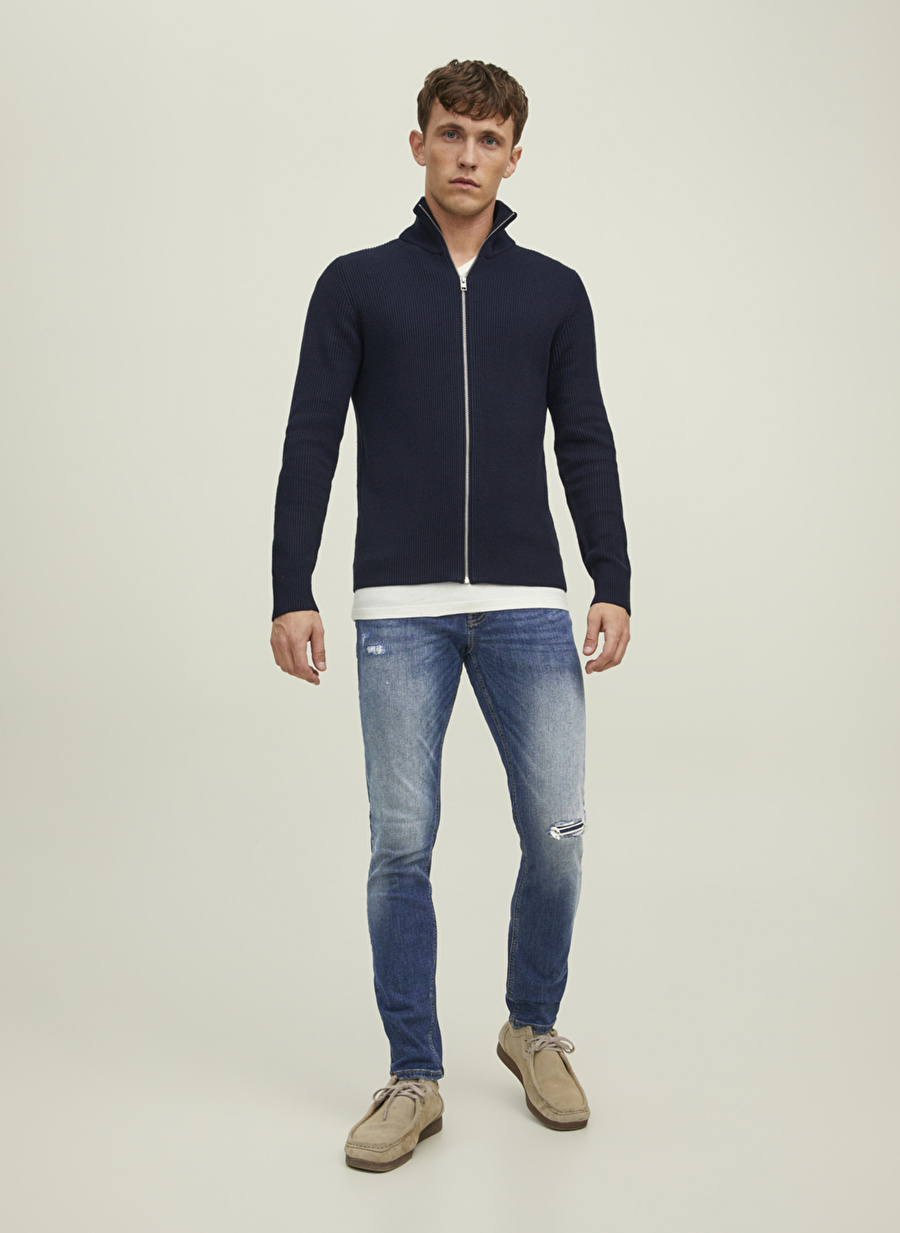 Jack & Jones 12213182_JJIGLENN JJORIGINAL RA 094 Erkek Düşük Bel Slim Fit  Denim Pantolon