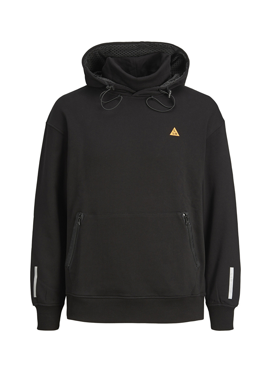 Jack & Jones Kapüşon Yaka Siyah Erkek Sweatshırt 12215382_JCOMOTION SWEAT HOOD