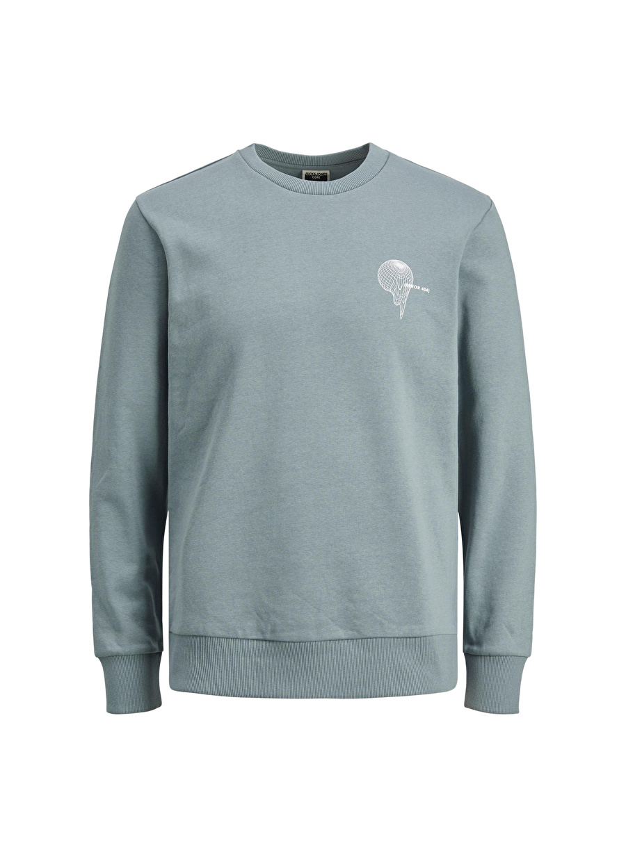 Jack & Jones Bisiklet Yaka Yeşil Erkek Sweatshırt 12216239_JCOONO SWEAT CREW NECK