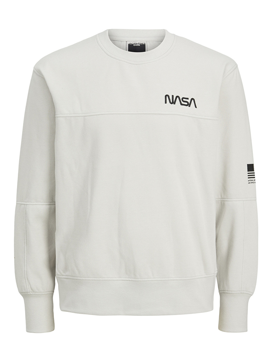 Jack & Jones Bisiklet Yaka Gri Erkek Sweatshırt 12216339_JCONASA SWEAT CREW NECK