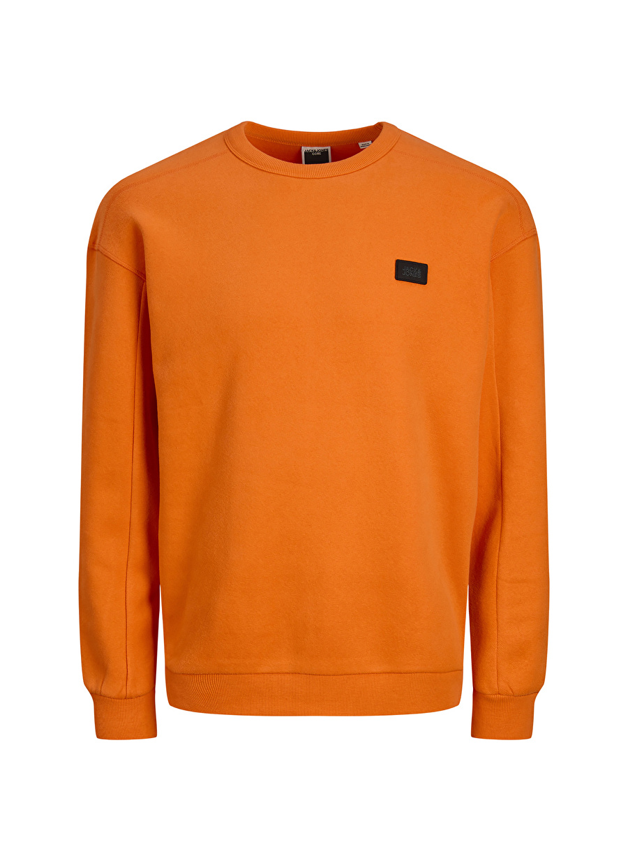 Jack & Jones Bisiklet Yaka Turuncu Erkek Sweatshırt 12216345_JCOCLASSIC CREW NECK SWEAT