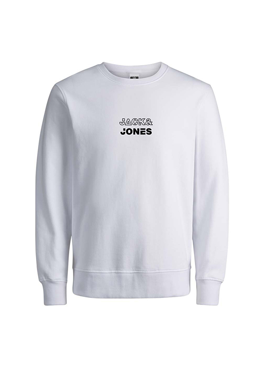 Jack & Jones Bisiklet Yaka Beyaz Erkek Sweatshırt 12225139_JCORIZ SWEAT CREW NECK