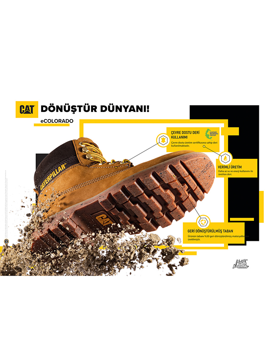 Caterpillar Nubuk Gri Kadın Bot E COLORADO