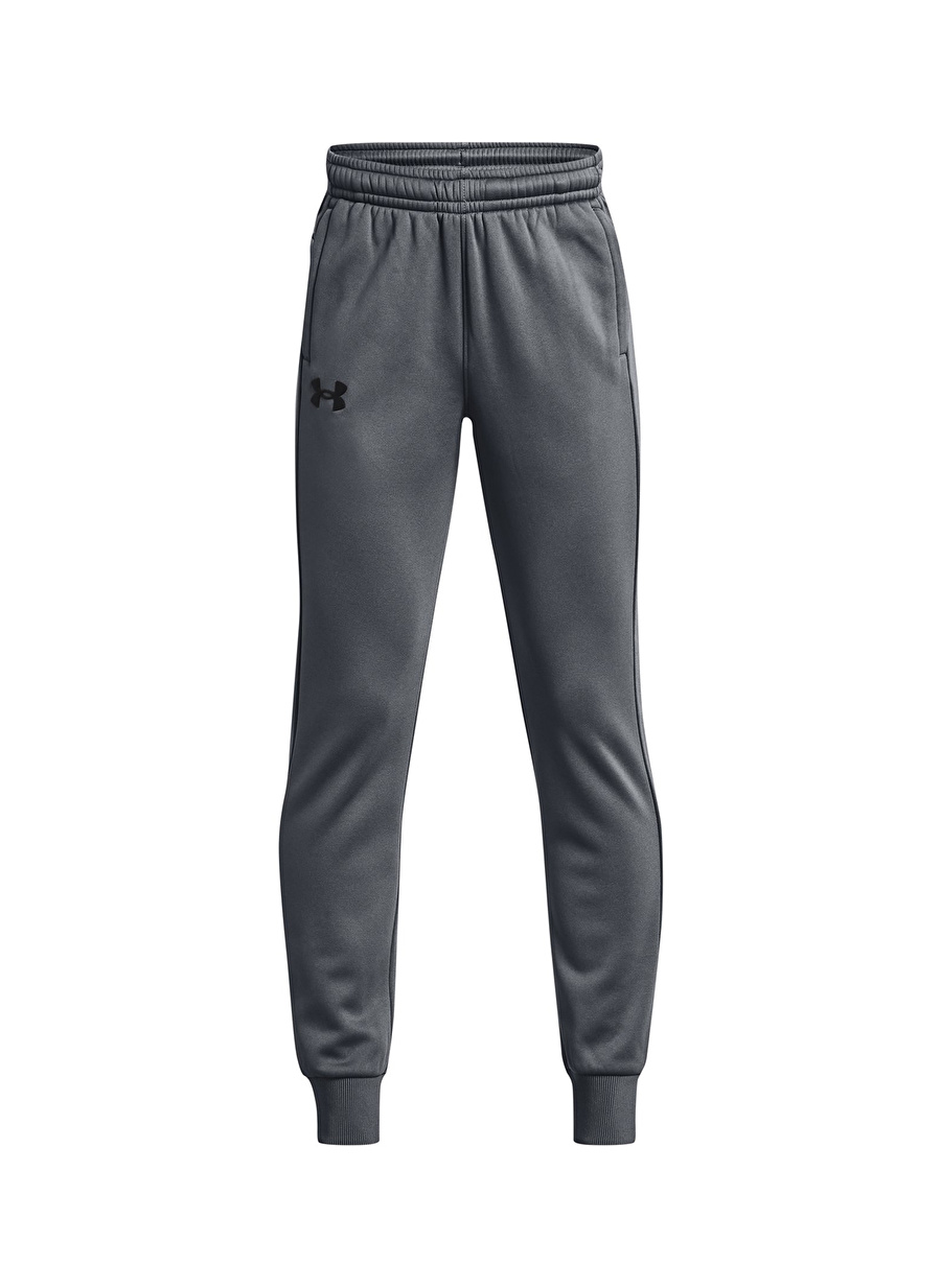 Under Armour Lastikli Paça Gri - Siyah Erkek Çocuk Eşofman Altı 1373543-012 UA Armour Fleece Jogger