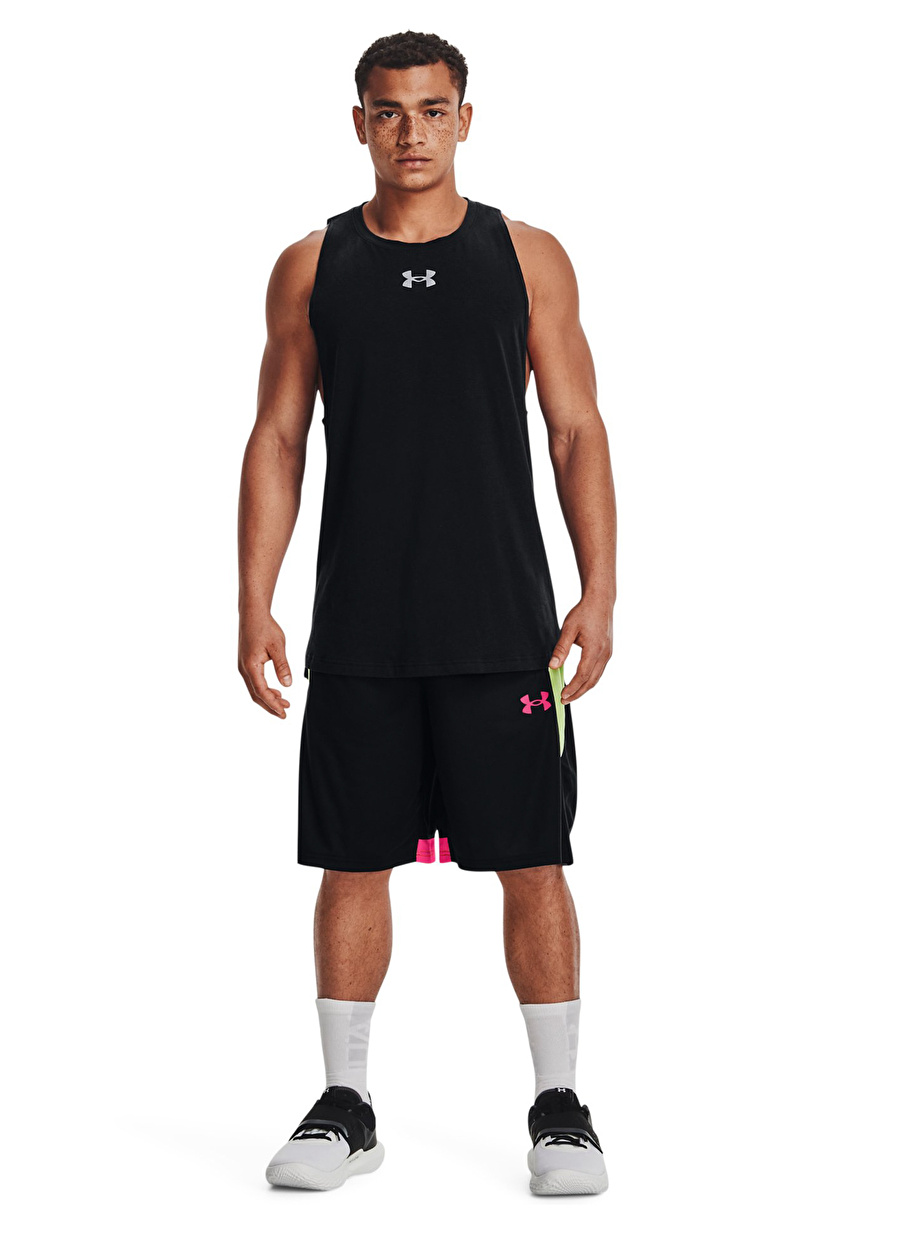 Under Armour Siyah - Gri Erkek Yuvarlak Yaka Atlet 1361901 UA BASELINE COTTON TANK