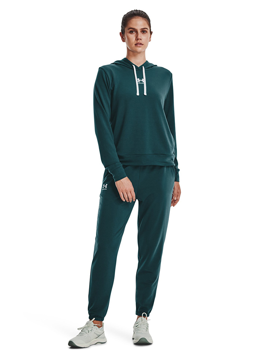 Under Armour Kapüşon Yaka Beyaz Kadın Sweatshırt 1369855 Rival Terry Hoodie