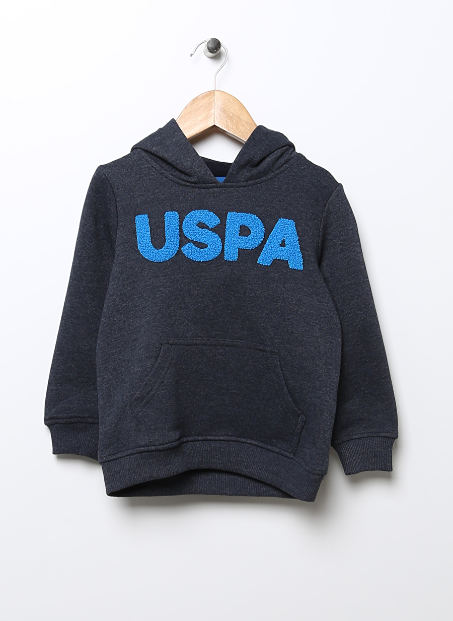 U.S. Polo Assn. Lacivert Erkek Çocuk Kapüşonlu Uzun Kollu Sweatshirt JAXELSK022