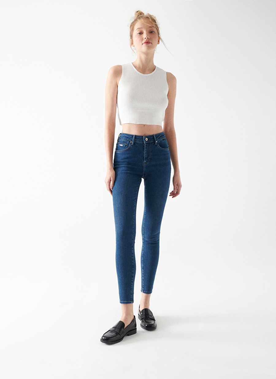 Mavi Yüksek Bel Ankle Paça Skinny Fit Kadın Denim Pantolon M100328-83011 TESS Shaded Blue GOLD