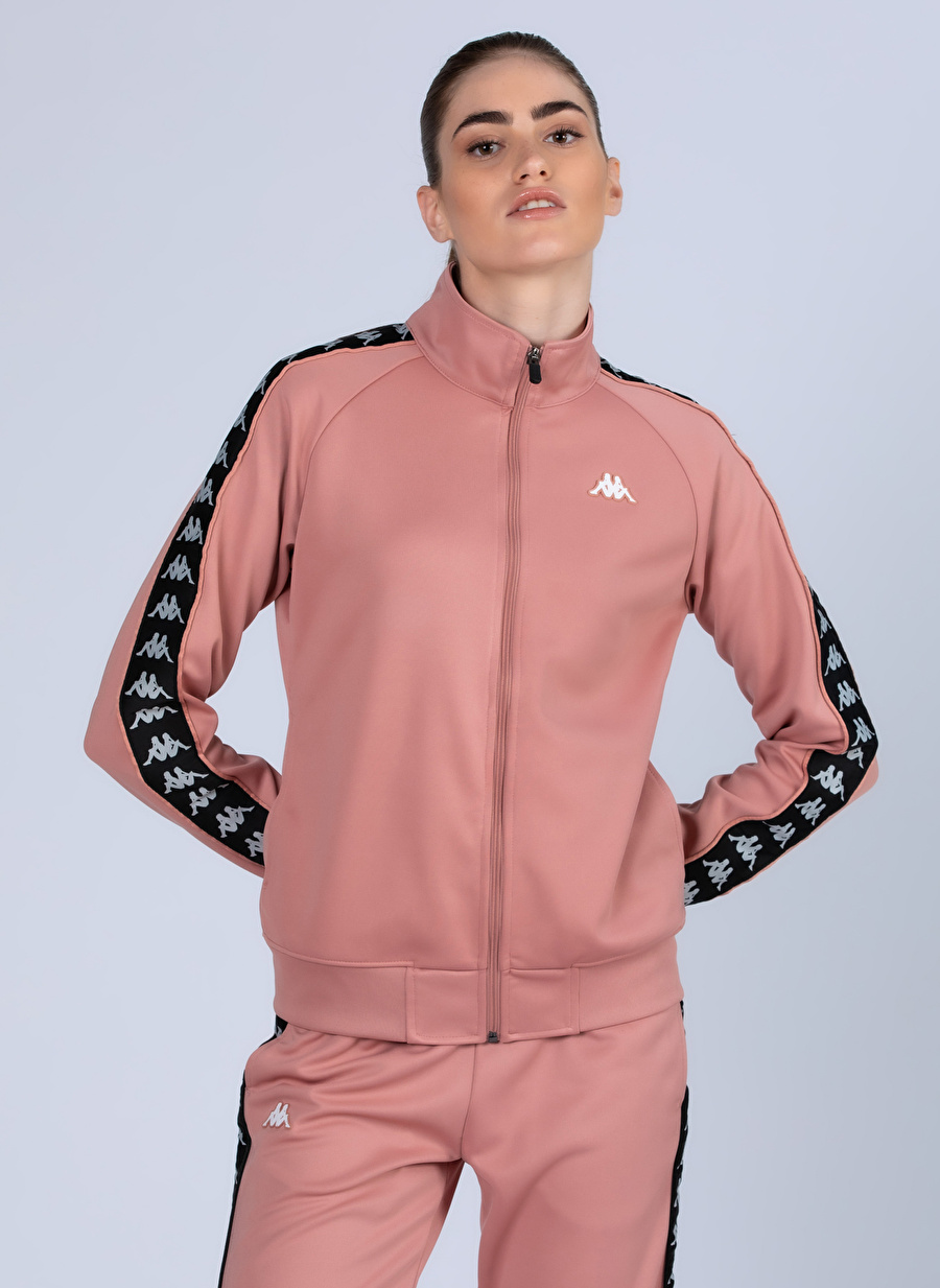 Kappa Kapüşon Yaka Pembe Kadın Sweatshırt 341H5UW 222 BANDA WANNISTON SLIM T