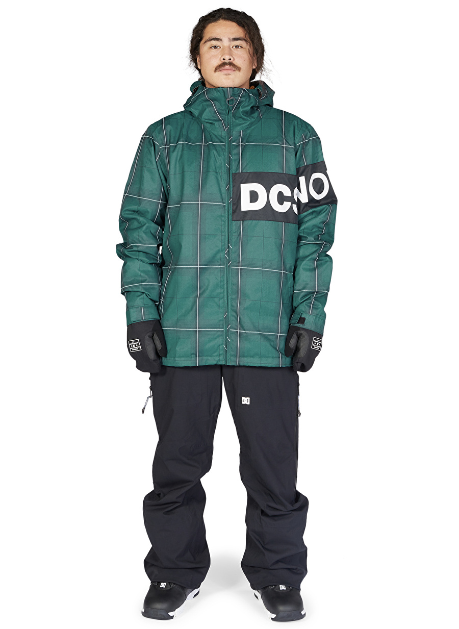 Dc Shoes Yeşil Erkek Kapüşonlu  Desenli Kayak Montu ADYTJ03047 PROPAGANDA JACKET