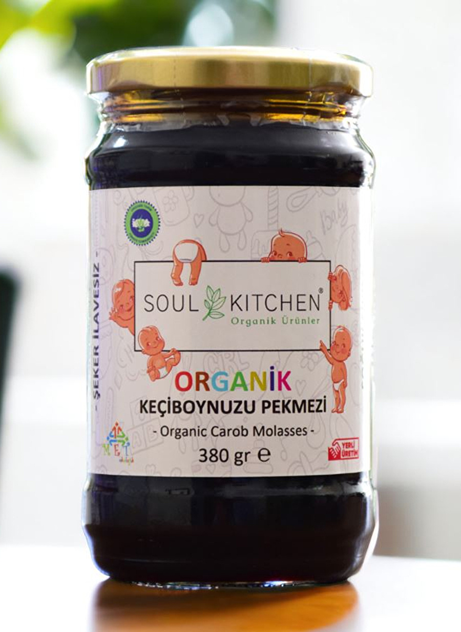 Soul Kitchen Organik Bebek Keçiboynuzu Pekmezi 380gr (Soğuk Sıkım) (Şeker İlavesiz)