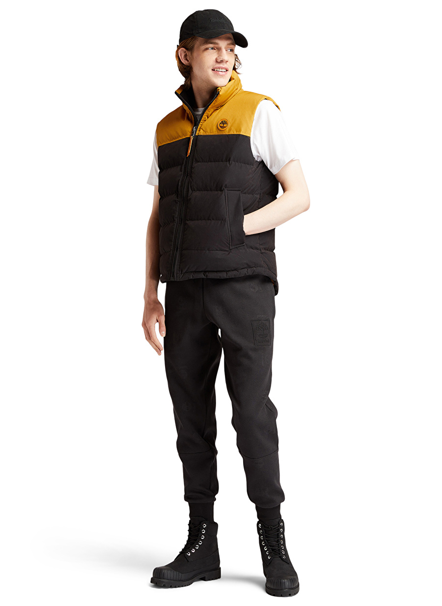 Timberland Sarı Dik Yaka Erkek Kapitone Şişme Yelek TB0A22XMP571Welch Mnt Puffer Vest