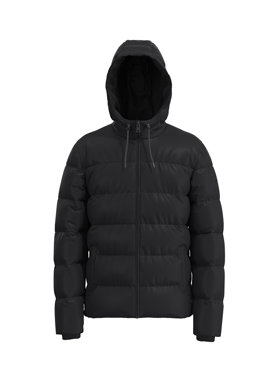 Only & Sons  Siyah Erkek Kısa Şişme Mont ONSMELVIN LIFE HOOD PUFFER JACKET