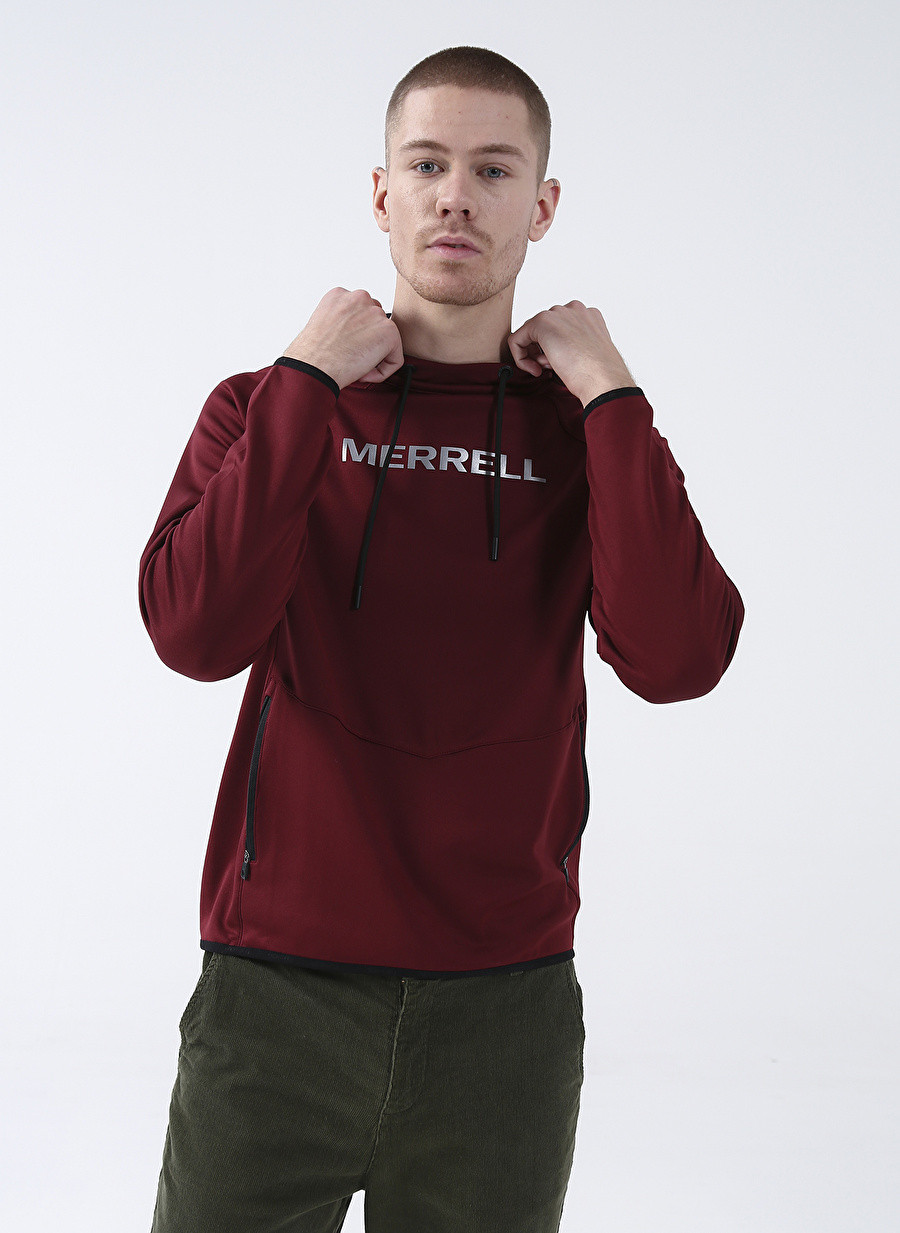 Merrell Bordo Erkek Kapüşon Yaka Sweatshirt M23SEARCH SEARCH