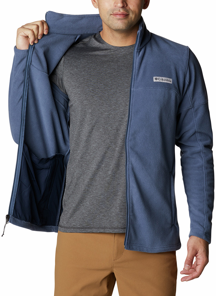 Columbia Düz Mavi Erkek Polar Sweatshırt AO0560 BASIN TRAIL III FULL ZIP_3