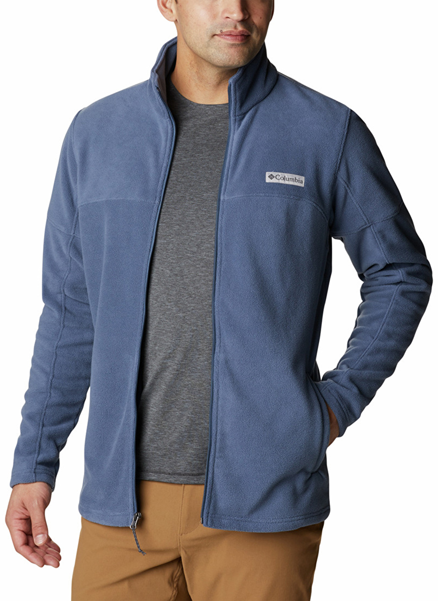 Columbia Düz Mavi Erkek Polar Sweatshırt AO0560 BASIN TRAIL III FULL ZIP_5