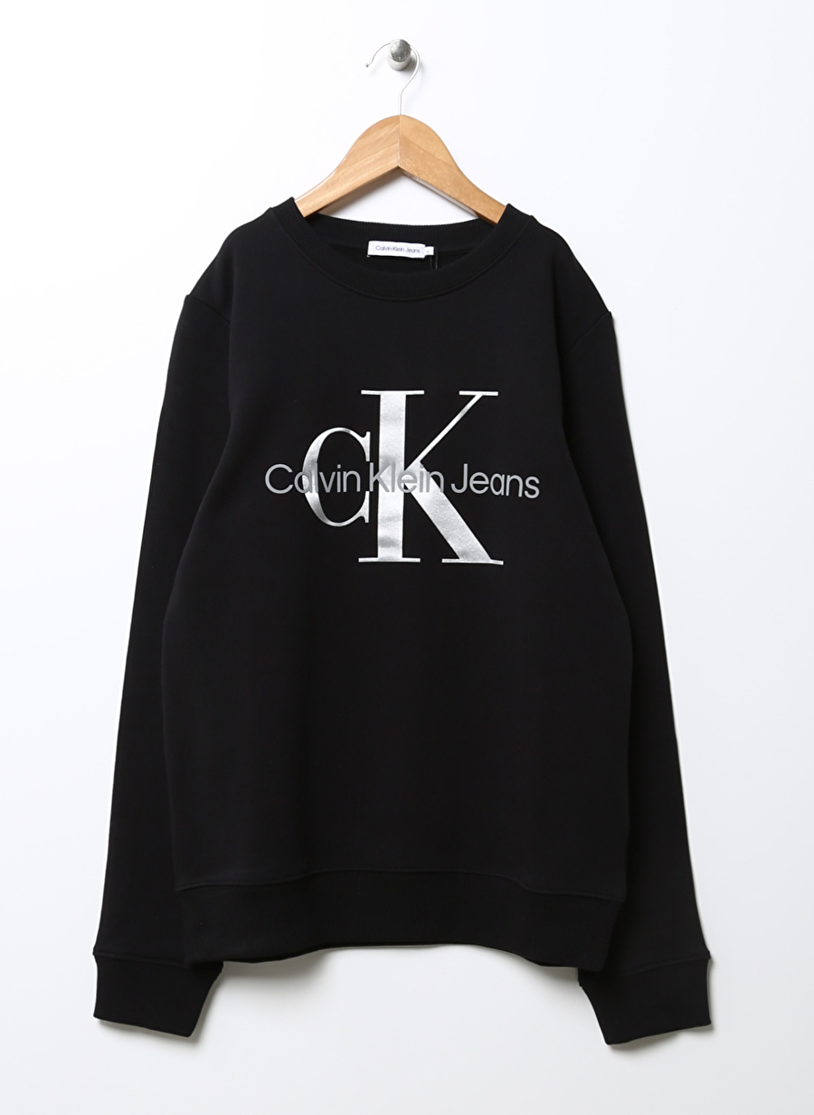 Calvin Klein Baskılı Erkek Çocuk Siyah Sweatshırt IU0IU00265