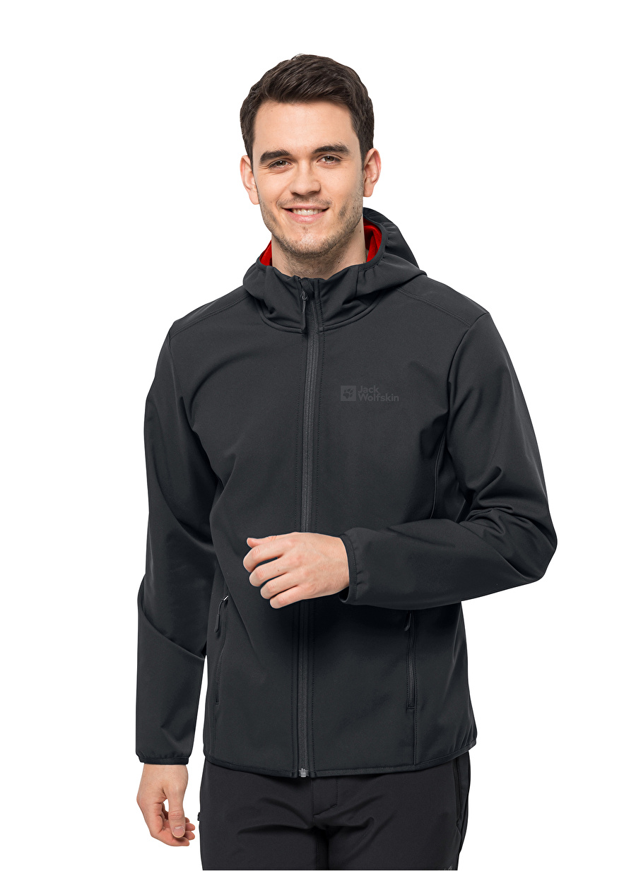 Jack Wolfskin Düz Antrasit Erkek Polar Sweatshırt 1307471-6350 BORNBERG HOODY M