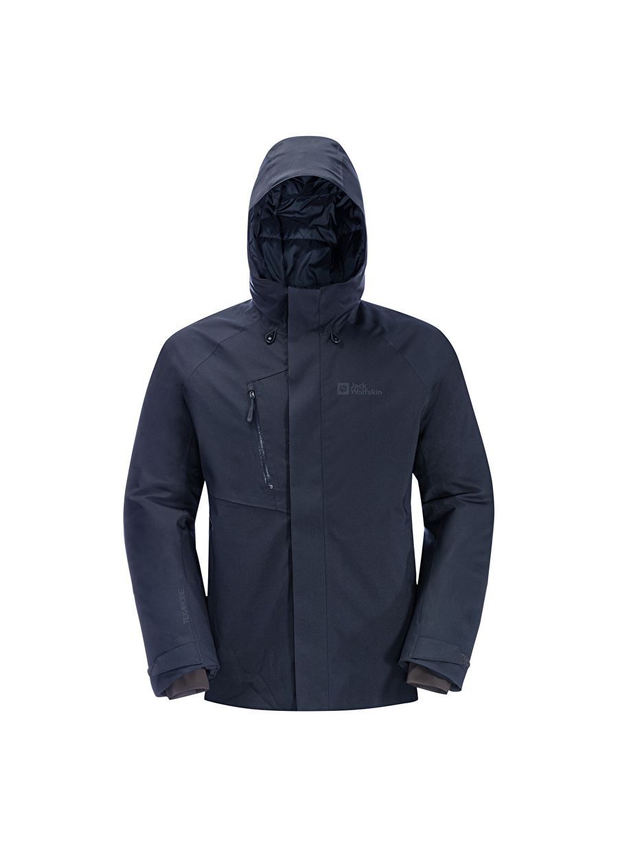 Jack Wolfskin Lacivert Erkek Kapüşonlu Termal Zip Ceket 1115321-1010 TROPOSPHERE INS JKT M_1