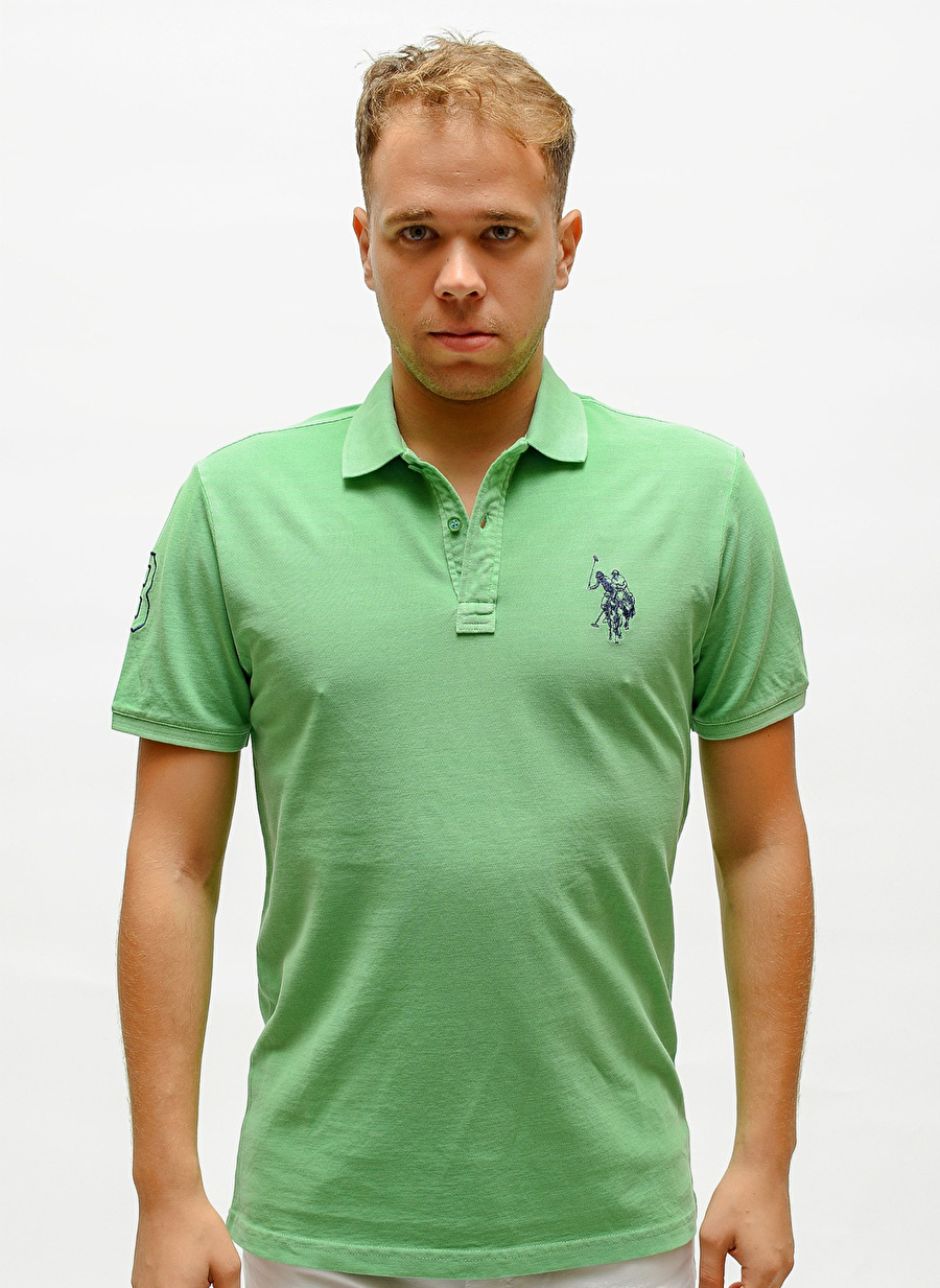 U.S. Polo Assn. Polo Yaka Yeşil Erkek T-Shirt TJ01IY021