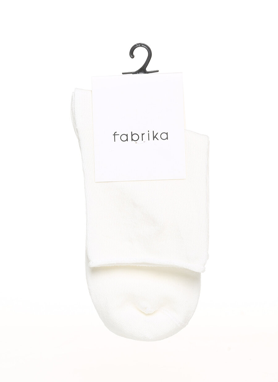 Fabrika Beyaz Kadın Soket Çorap FAB-PEK01