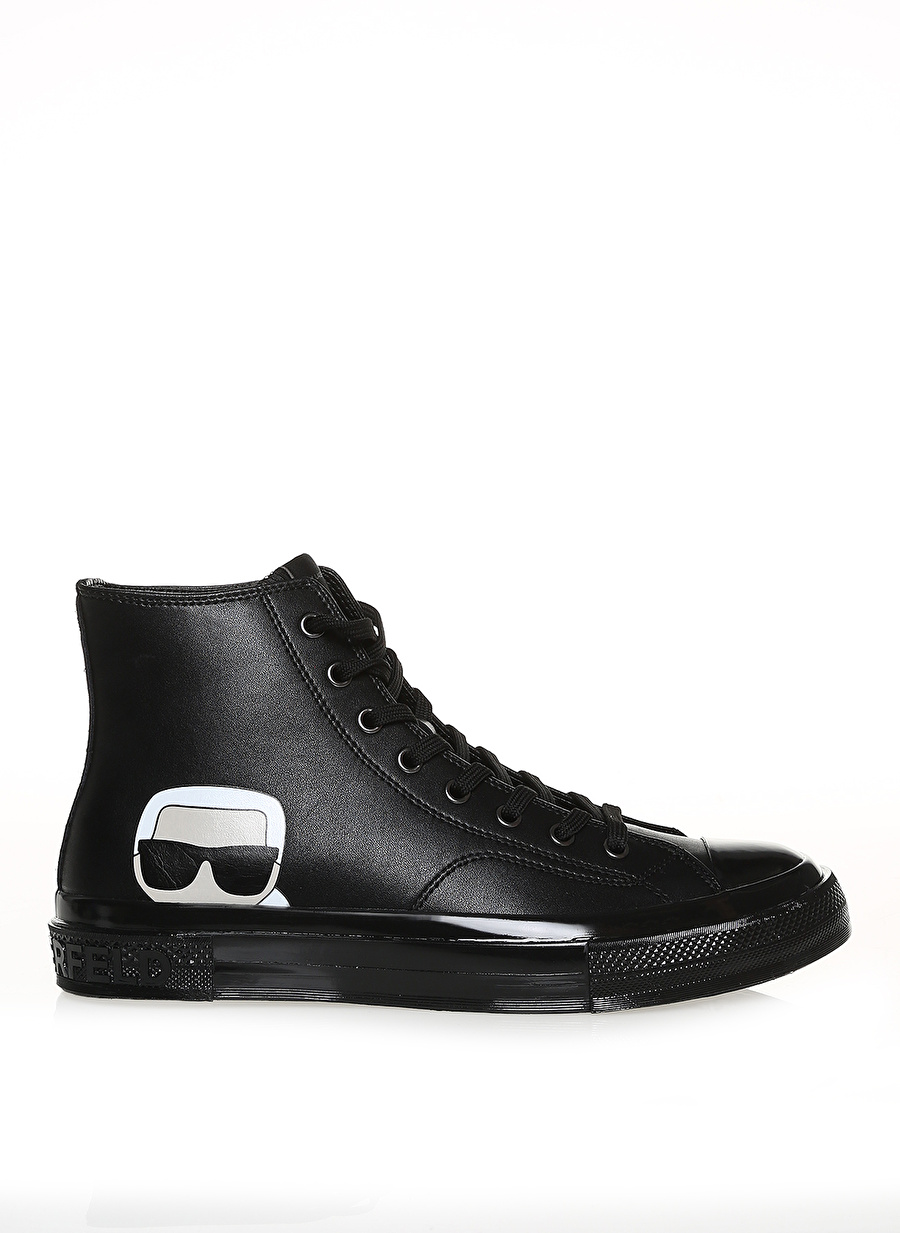 KARL LAGERFELD Siyah Erkek Deri Sneaker KL50349