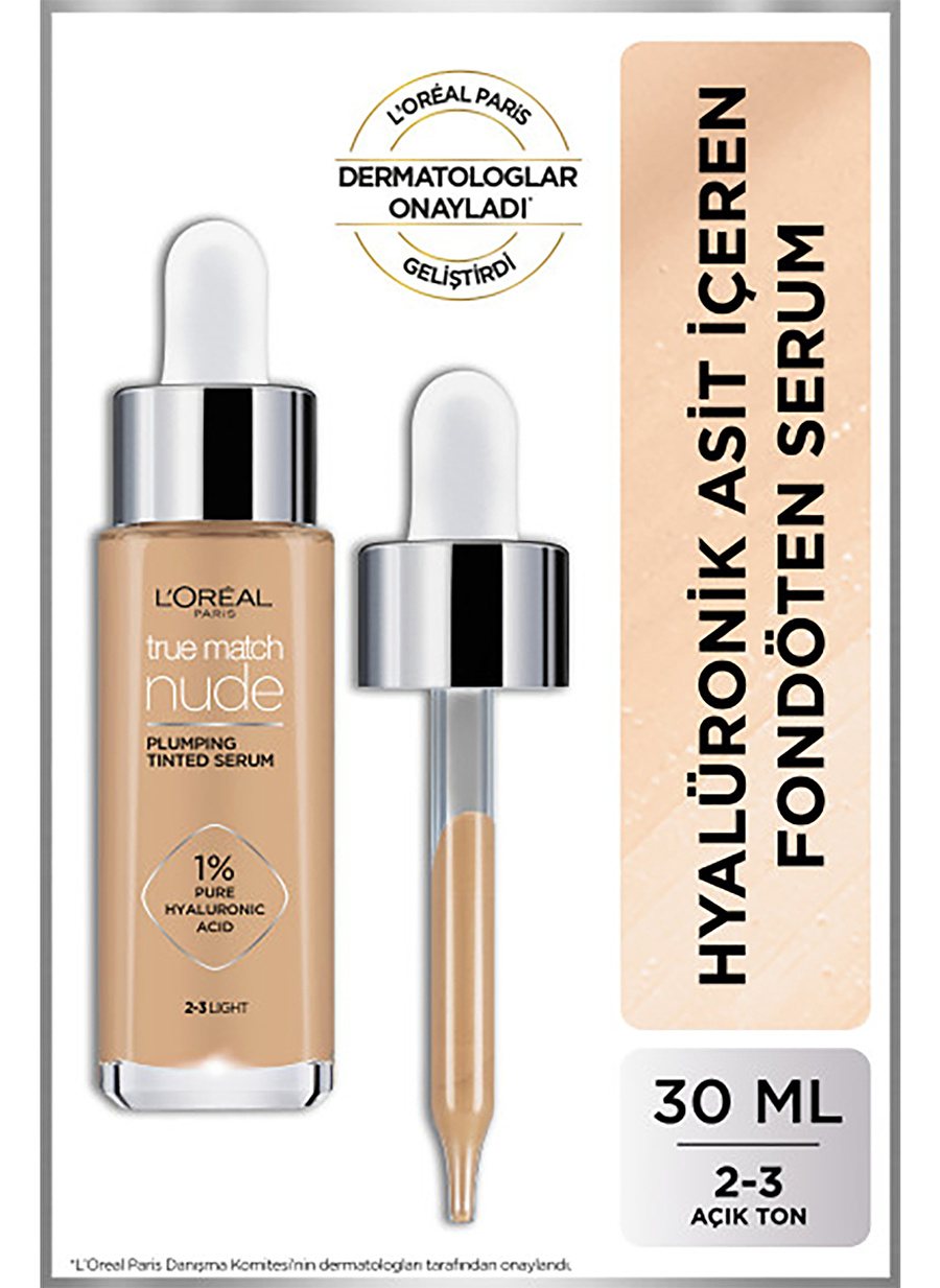 Loreal Paris True Match Nude Fondöten Serum 2-3 Light 30 ml