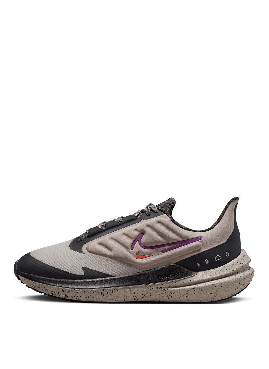 Nike Siyah - Gri - Gümüş Kadın Koşu Ayakkabısı DM1104-002 WMNS AIR WINFLO 9 SHIELD