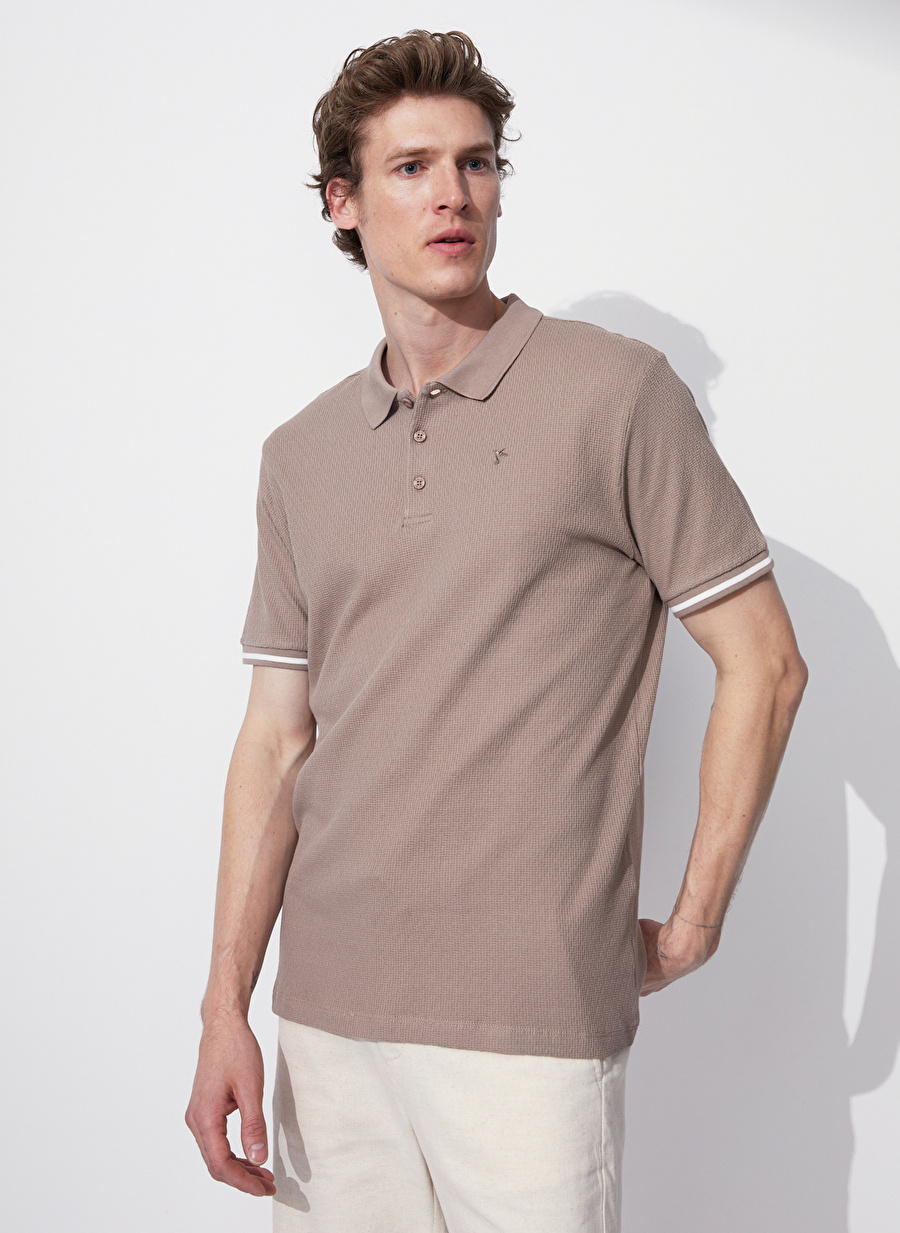 Fabrika Comfort Düz Kahve Erkek Polo T-Shirt CM HANSUHI