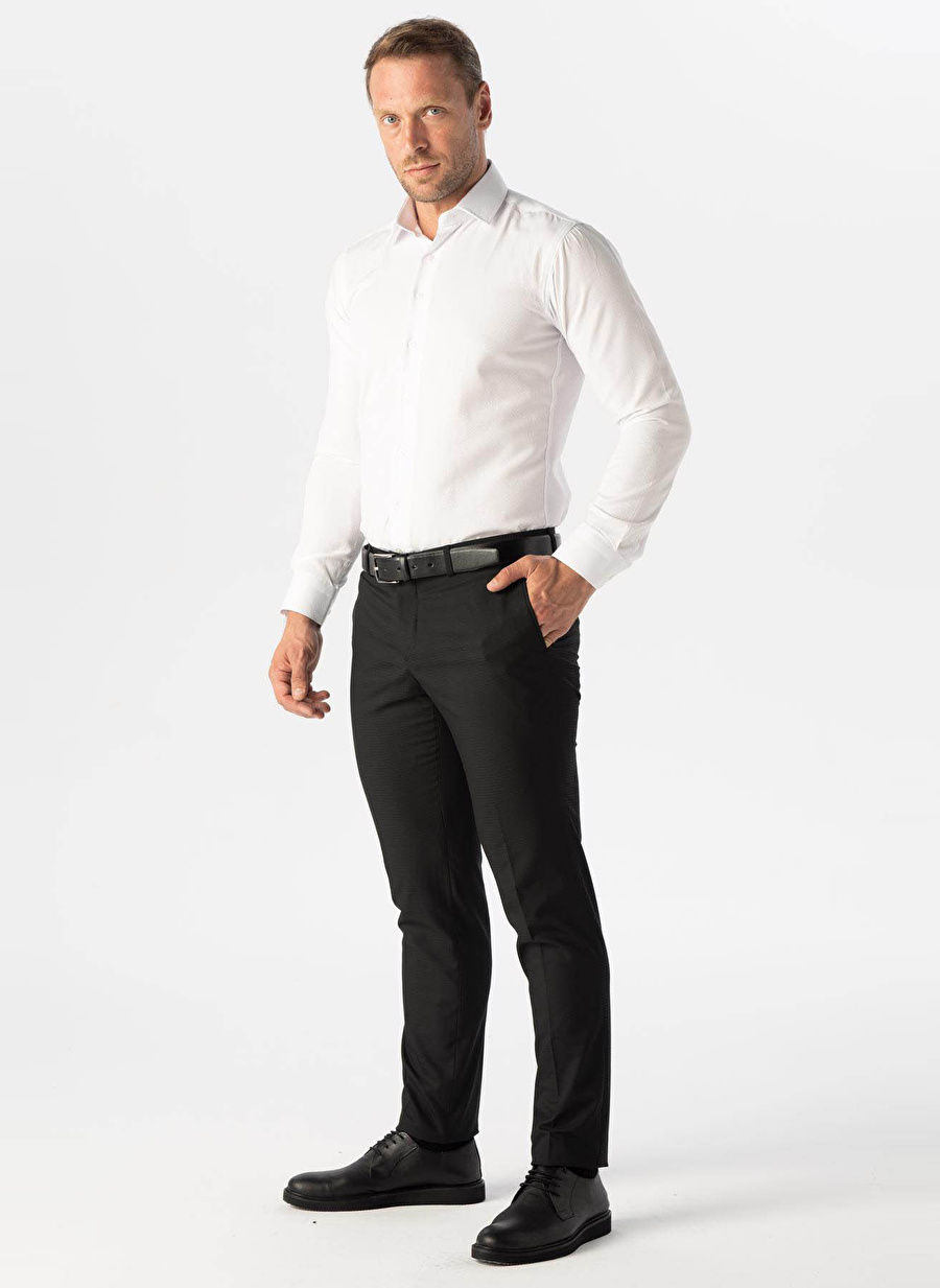 Süvari Normal Bel Normal Paça Slim Fit Siyah Erkek Pantolon PN1014400298