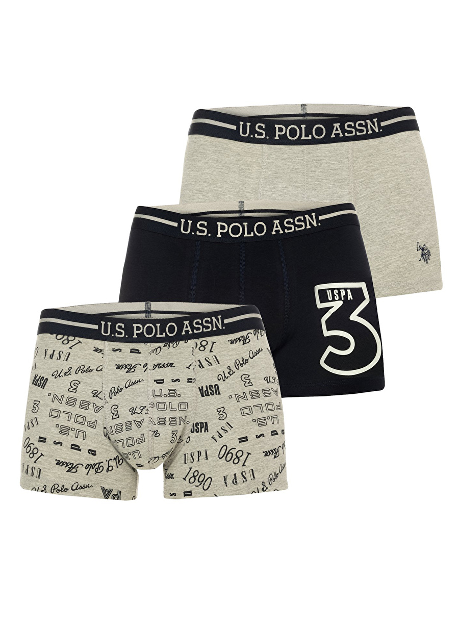 U.S. Polo Assn. Gri Melanj Erkek Boxer I081SZ0IA.000.3BMDGLG