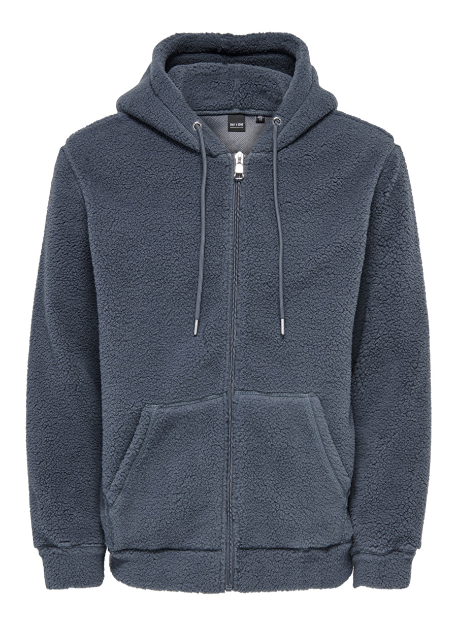 Only & Sons Kapüşon Yaka Antrasit Erkek Sweatshırt ONSREMY REG ZIP HOODIE SWT