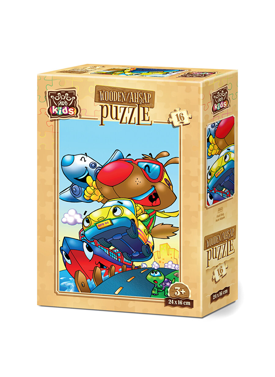 Art Puzzle 5851 Hızlı Köpek - 16 Parça Ahşap Puzzel
