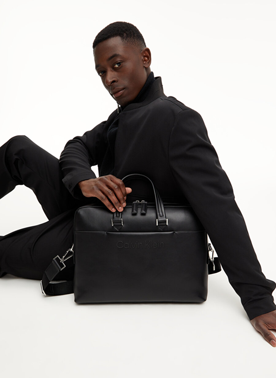 Calvin Klein Siyah 29x40x7 Erkek Laptop Çantası CK SET LAPTOP BAG W/PCKT