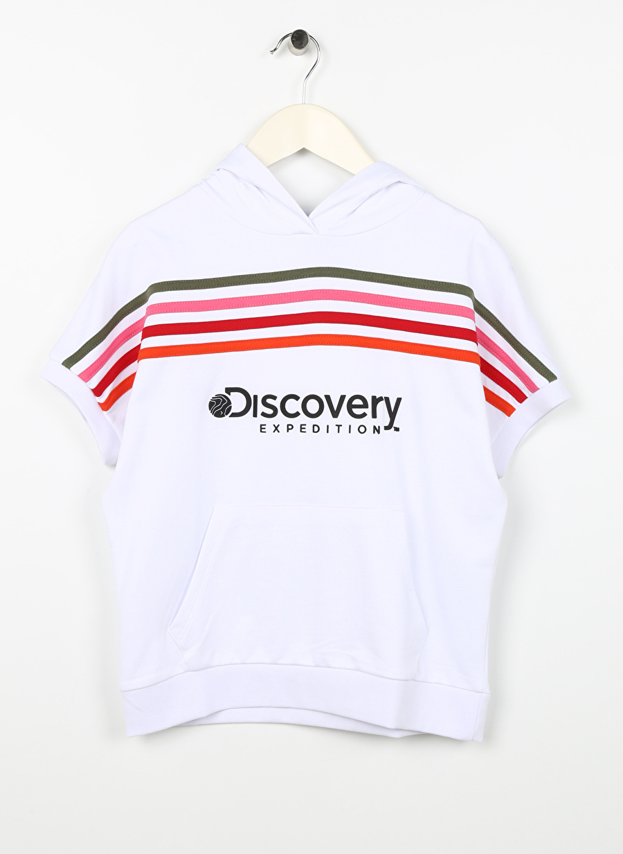 Discovery Expedition Baskılı Kız Çocuk Beyaz Sweatshırt SHINE GIRL