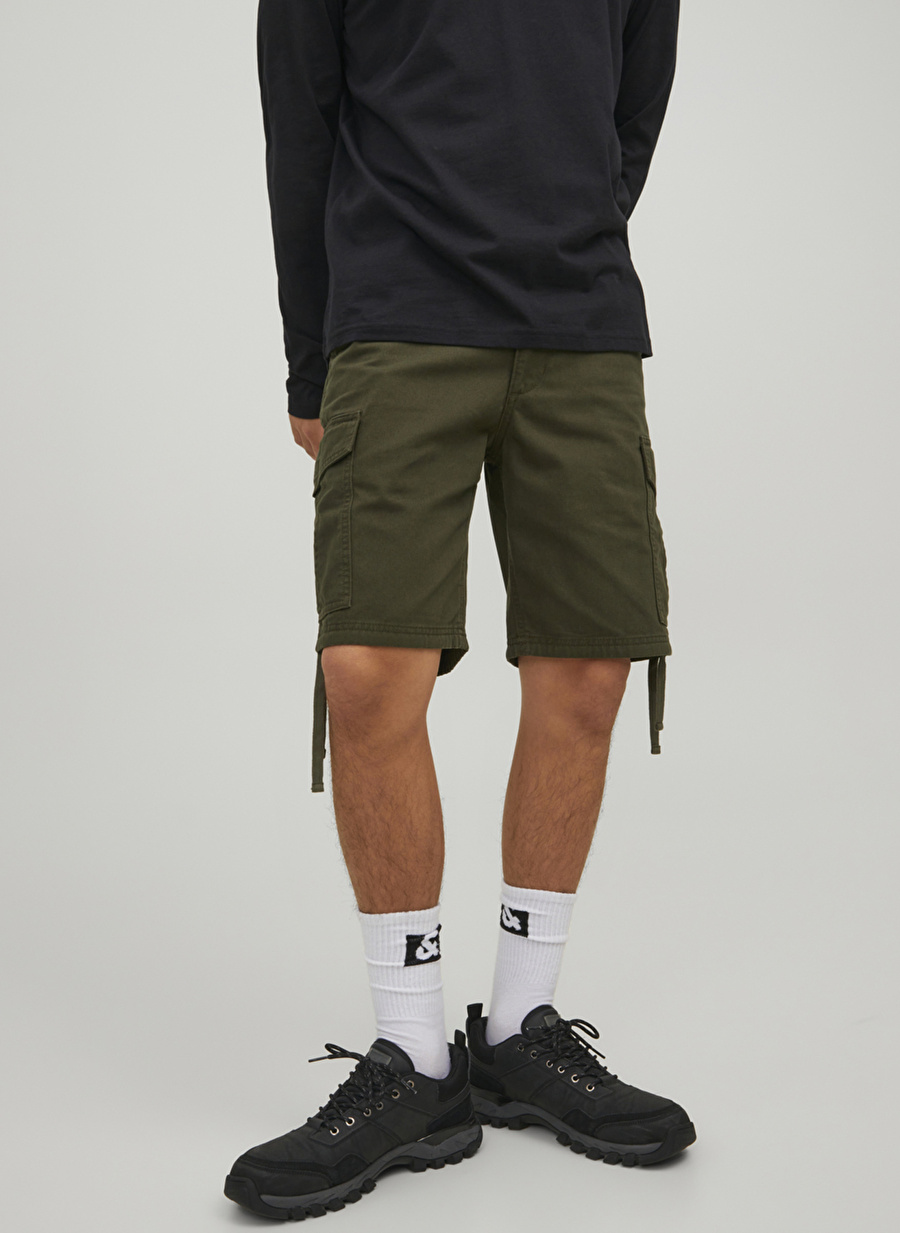 Jack & Jones Dar Koyu Yeşil Erkek Şort JPSTMARLEY JJCARGO SHORTS ANA SN