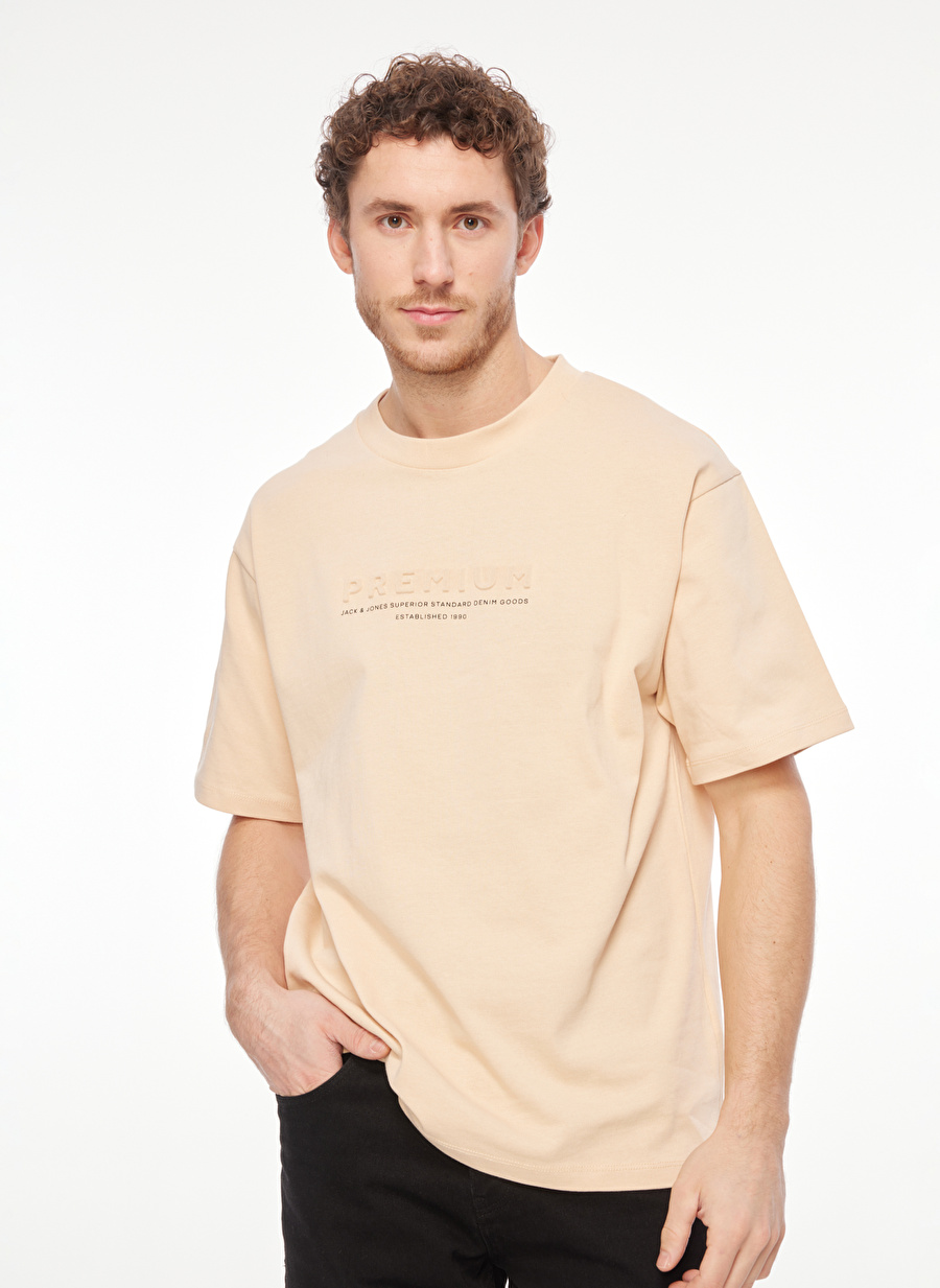 Jack & Jones Bisiklet Yaka Düz Koyu Kahve Erkek T-Shirt JPRBLULOGO SS TEE CREWNECK