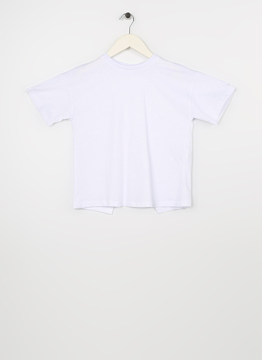 Koton Düz Beyaz Kız Çocuk T-Shirt 3SKG10123AK