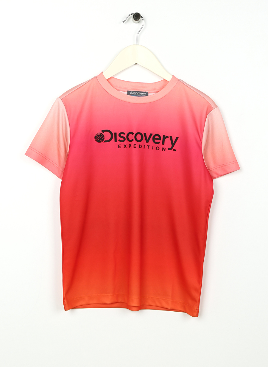 Discovery Expedition Baskılı Pembe - Turuncu Kız Çocuk T-Shirt DEGRA GIRL