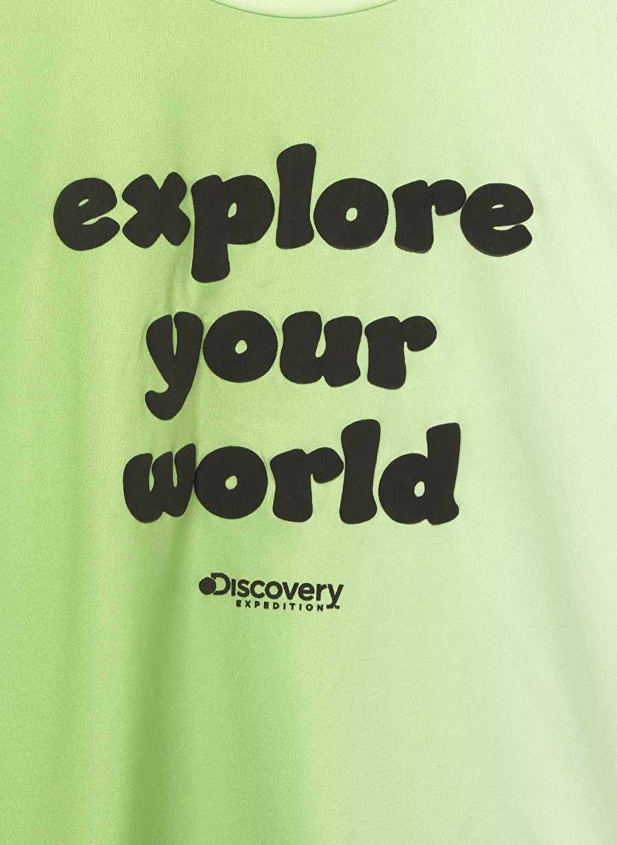 Discovery Expedition Baskılı Neon Yeşil Erkek Çocuk T-Shirt COME BOY