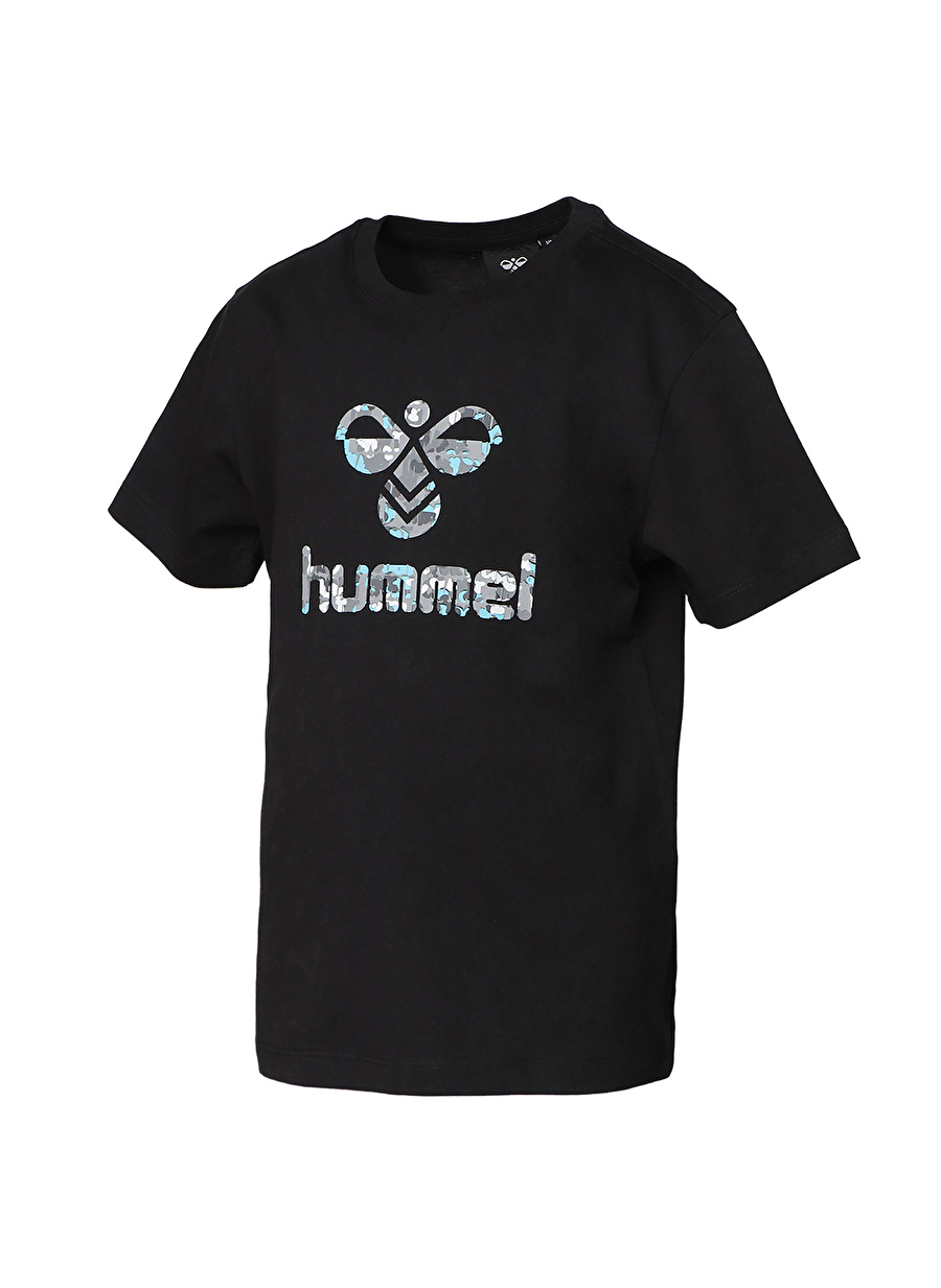 Hummel Siyah Erkek Çocuk Bisiklet Yaka Kısa Kollu Regular Fit Baskılı T-Shirt 911656-2001 HMLGAIMAN T-SHIRT S/S