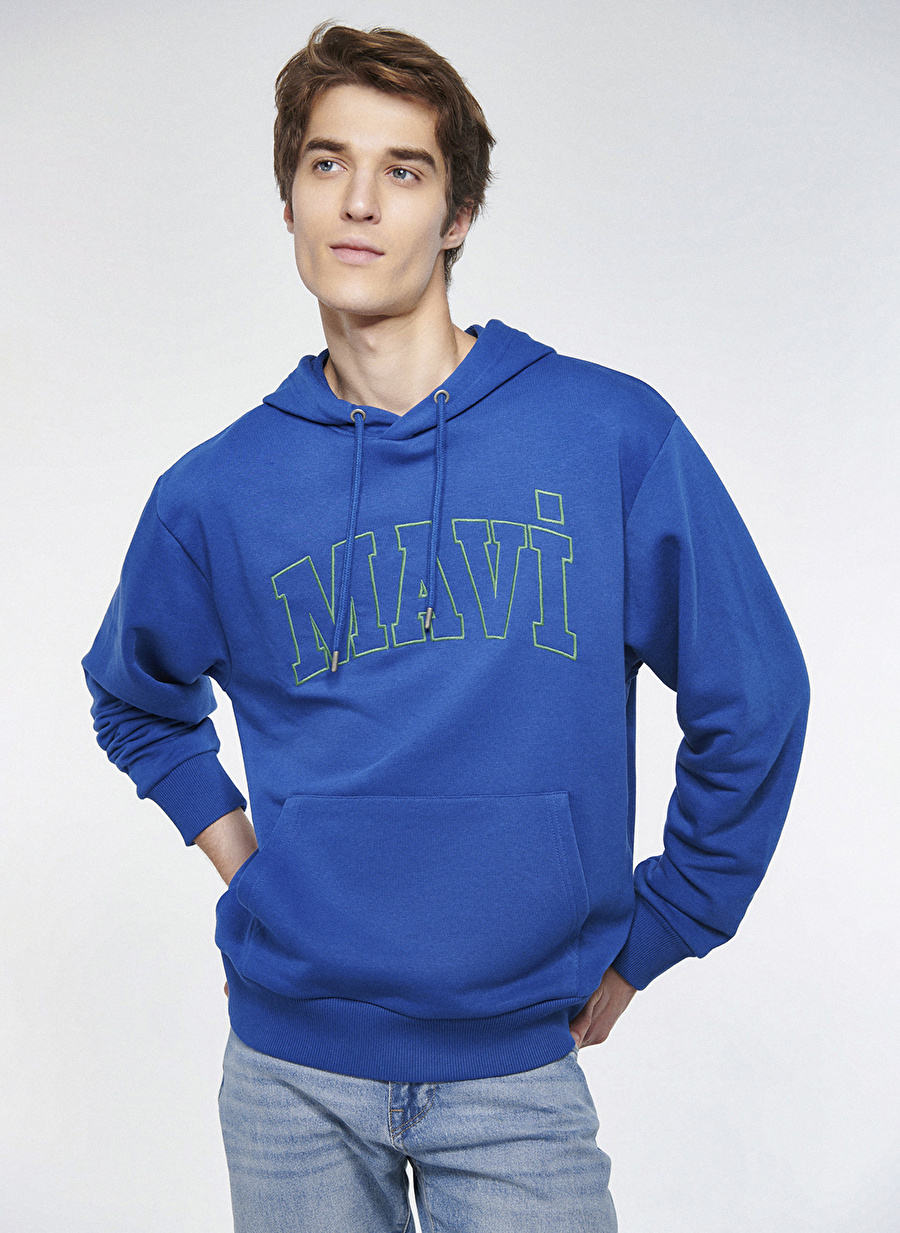 Mavi Bisiklet Yaka Mavi Erkek Sweatshırt M0610253-80956_MAVI LOGO SWEATSHIRT