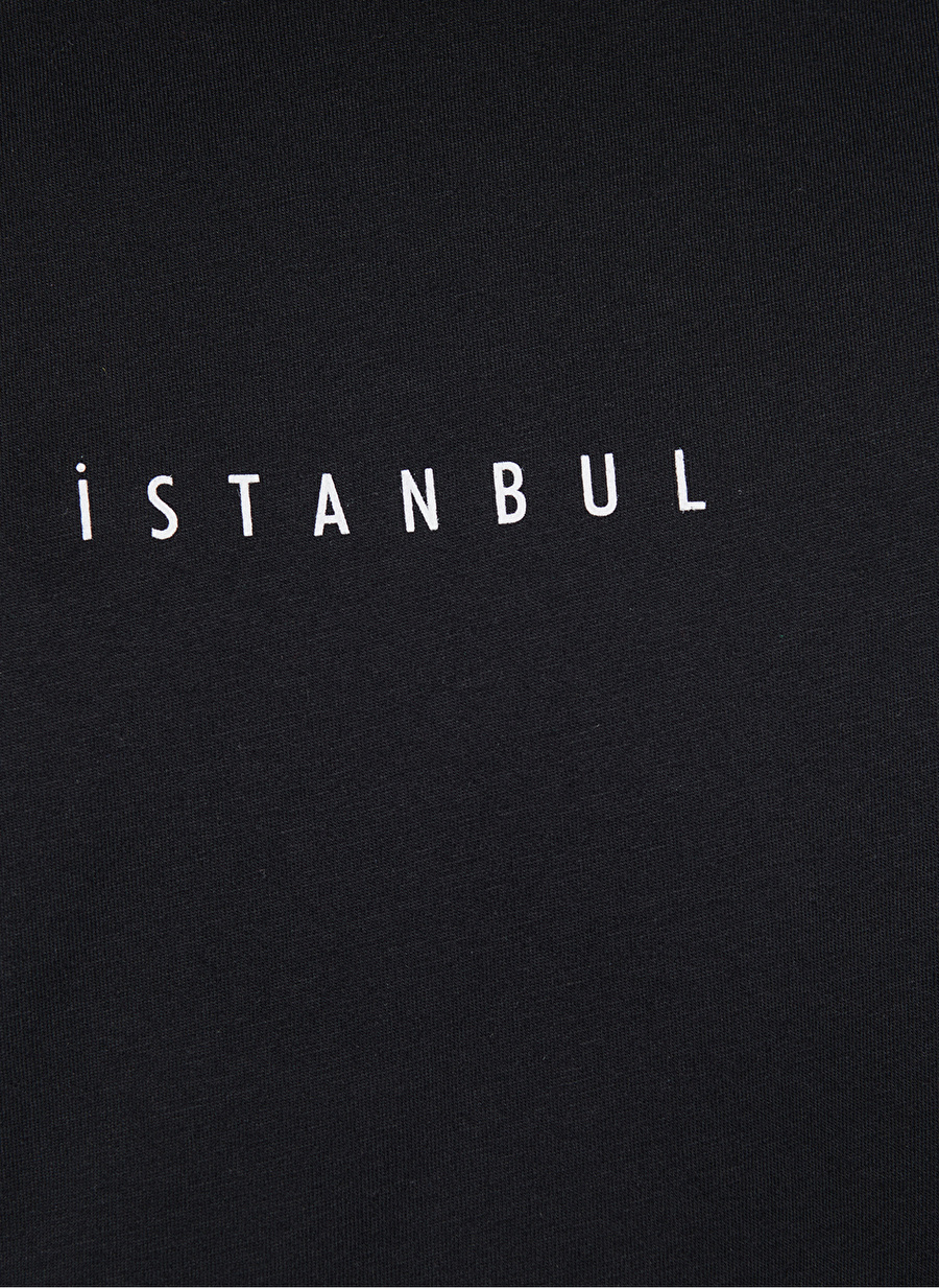 Mavi Bisiklet Yaka Baskılı Siyah Erkek T-Shirt M0611435-900_İSTANBUL BASKILI TİŞÖR_5