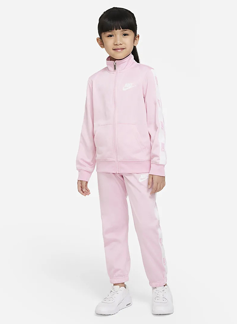 Nike Düz Pembe Kız Çocuk Eşofman Takımı 36G796-A8F NKN NSW NIKE TRICOT SET